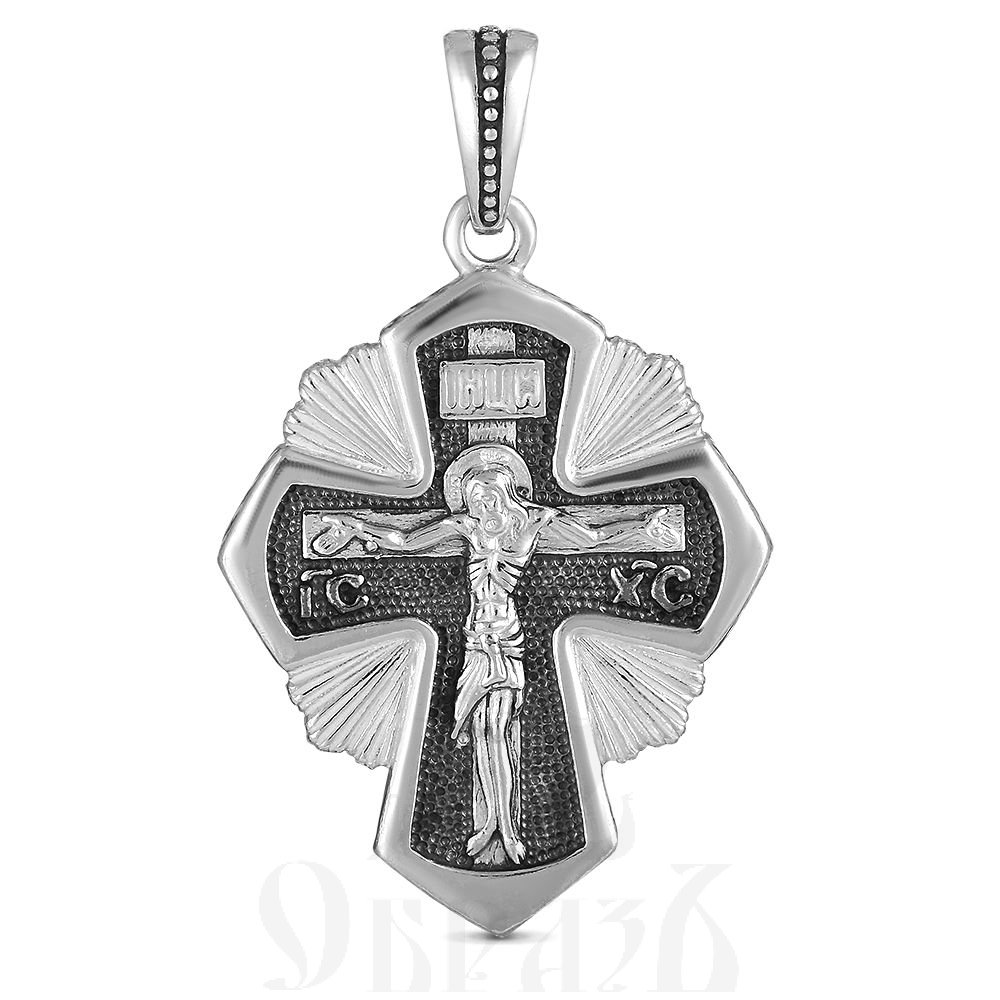 крест с ангелом хранителем, серебро 925 проба (арт. 43281)