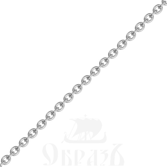 цепь плетение "кобра" серебро 925 пробы с родиевым покрытием (арт. нц 22-034-3 d0,45)