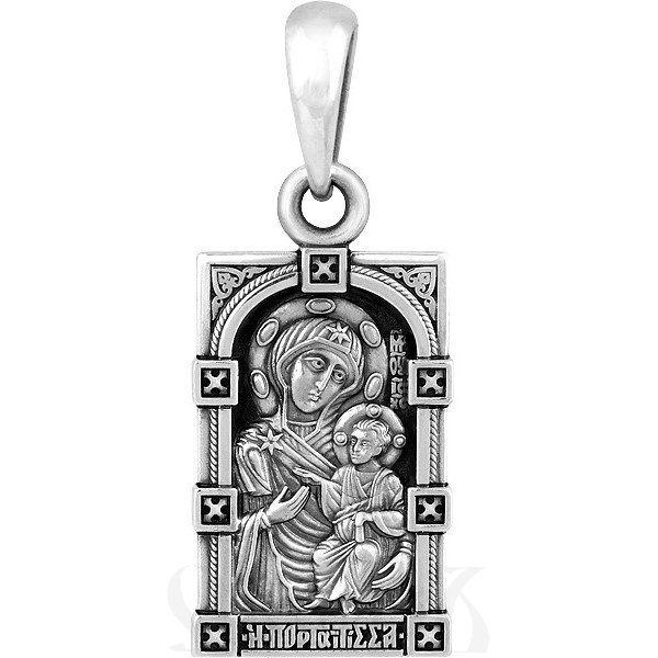 образок «иверская икона божией матери», серебро 925 проба (арт. 102.631)